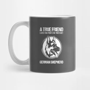 German Shepherd Dog True Friend Heart Gift Present Shirt Mug